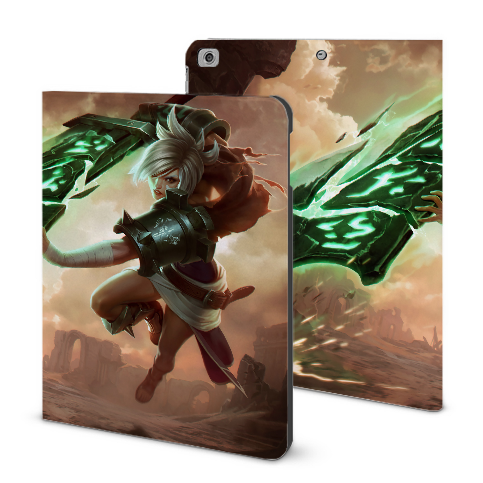 （画像用） リーグ・オブ・レジェンド League of Legends LOL IPad ケース ブック型 PUレザー TPU 耐衝撃 軽量 薄型 ペン収納なし 全面保護 IPad 各モデル対応